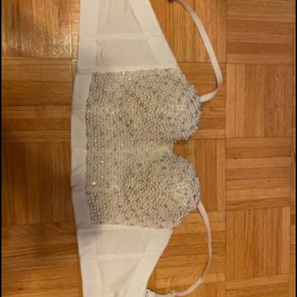 White beaded bustier top - Picture 3 of 5